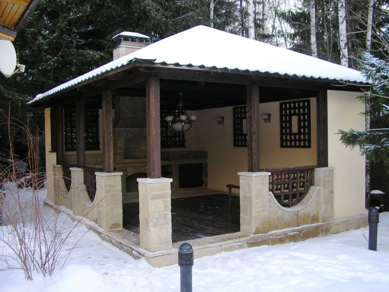 Беседка 6х4 с мангалом
