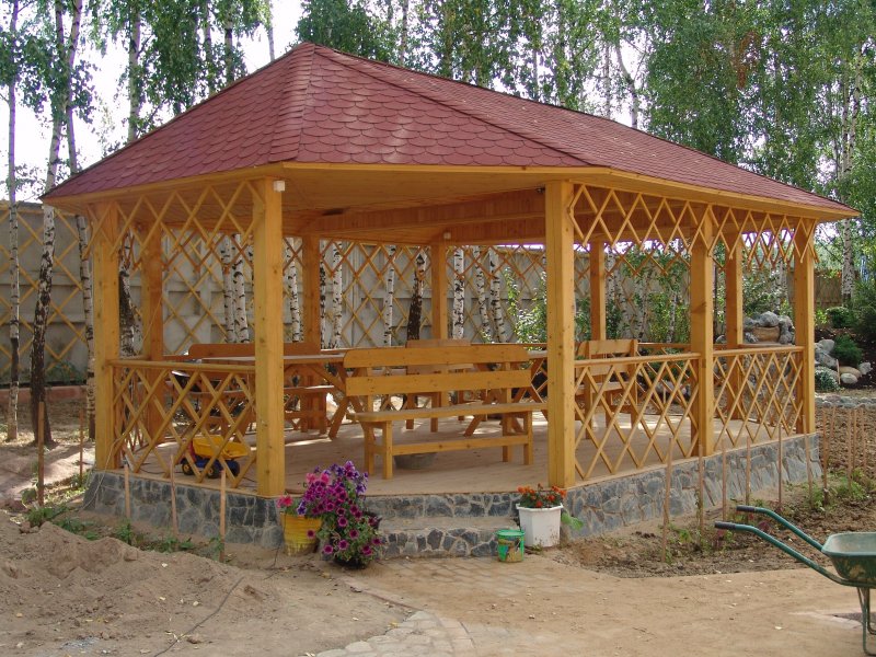 Площадка для кострища на даче