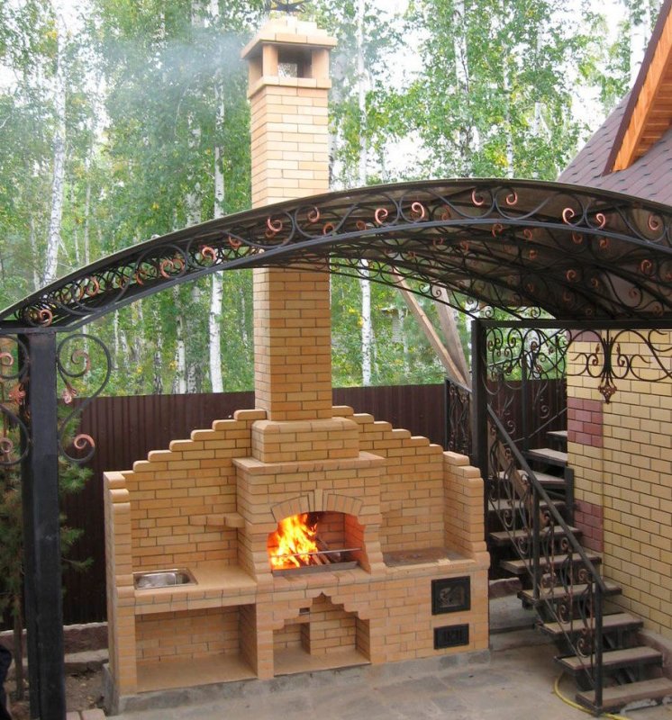 Камин барбекю