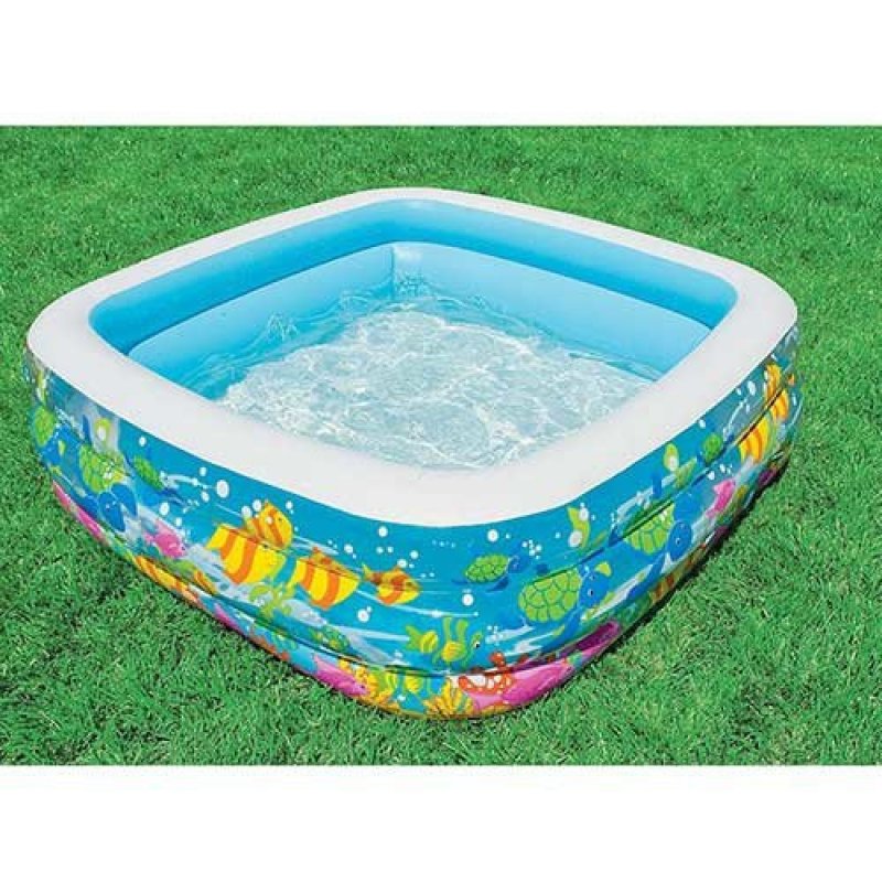 Надувной бассейн для детей Intex 57471np "Sea Aquarium Pool" 159x159x50см, 3+