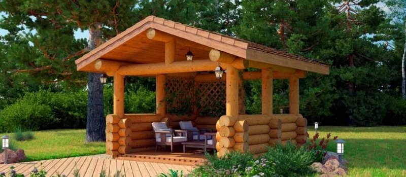 Беседка из кругляка