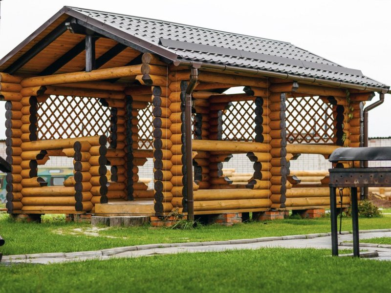 Рубленные беседки