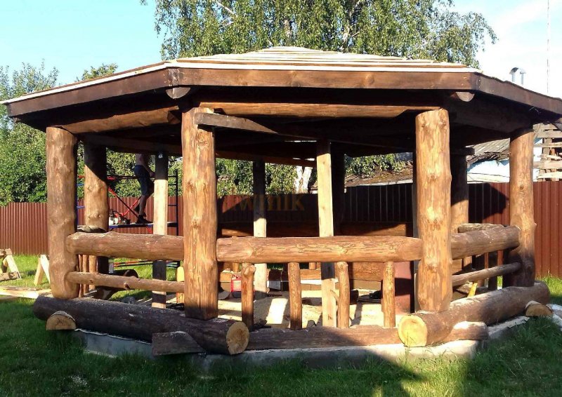 Деревянные беседки из бревна