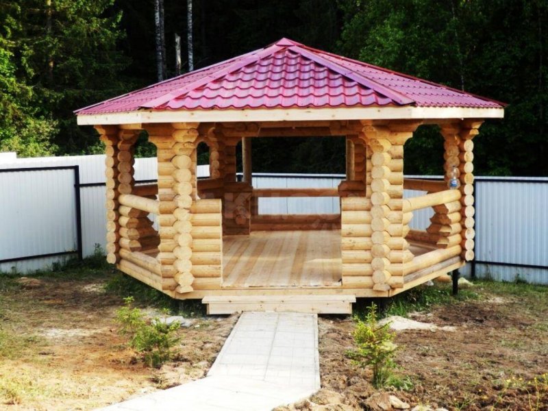 Беседка изоцелиндрованого бревна