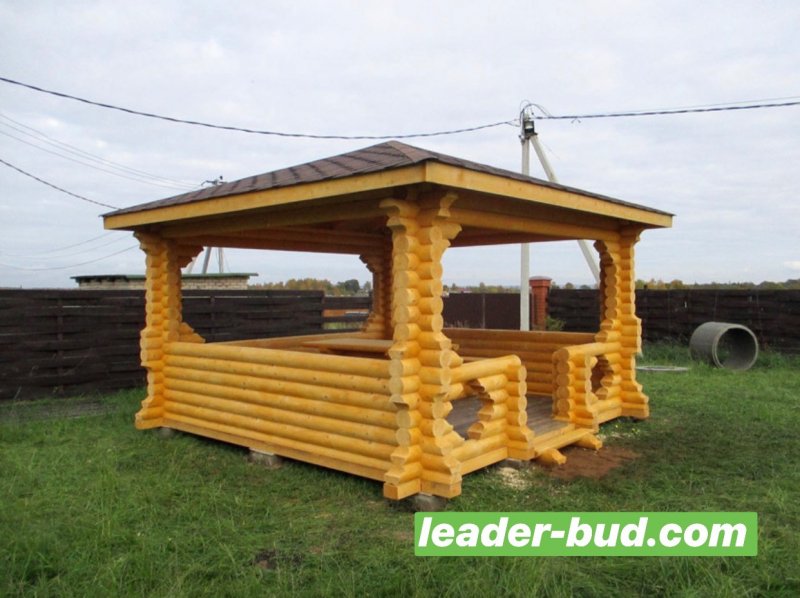 Беседки из бруса, бревна.