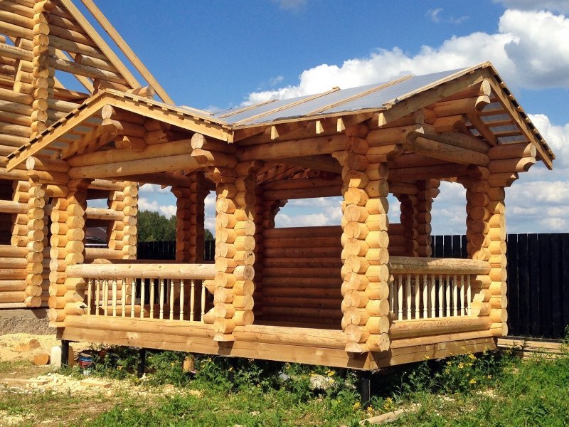 Рубленные беседки