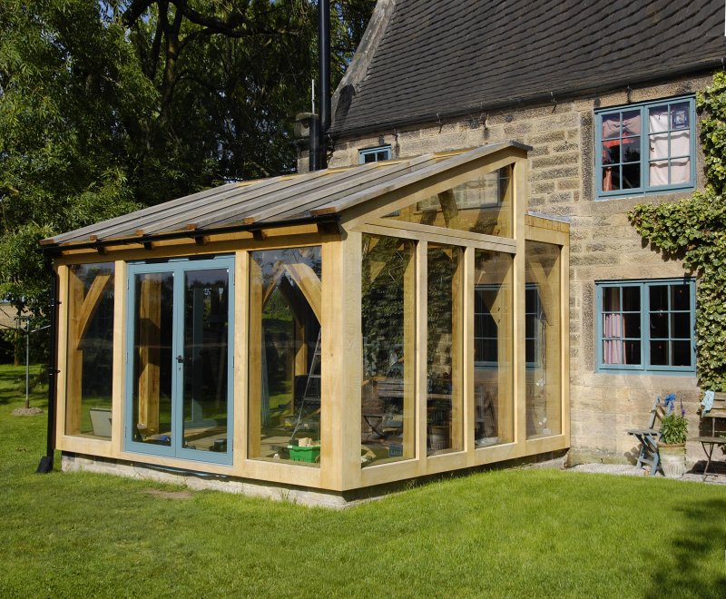 Застекленная веранда Timber frame