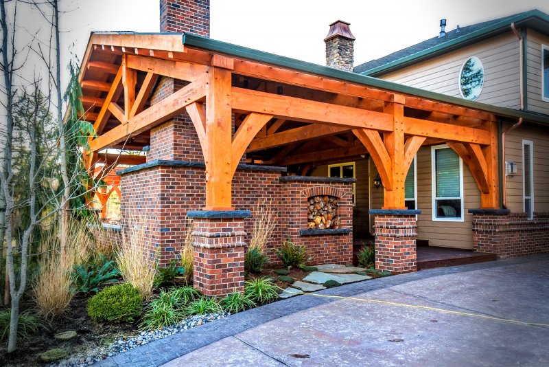 Timber frame навес