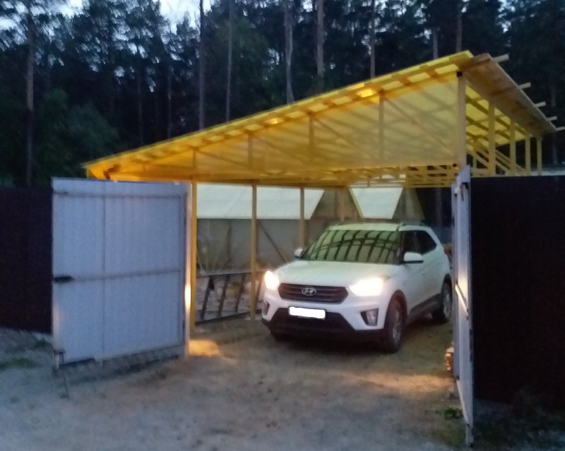 Временный навес на стройке