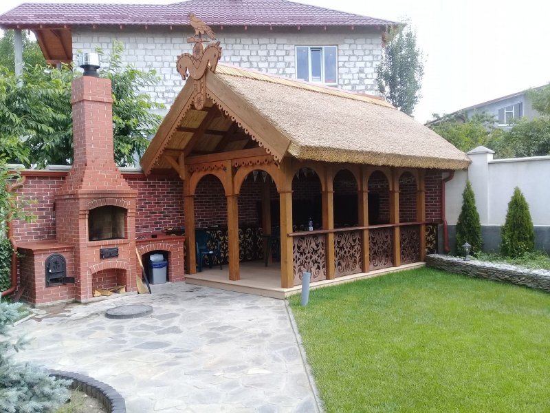 Беседка с барбекю