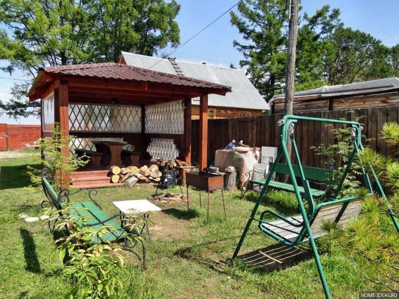Летняя кухня пергола