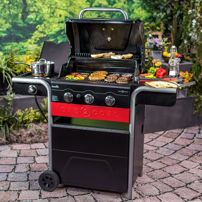 Угольный + газовый гриль Char-Broil gas2coal Hybrid 3b