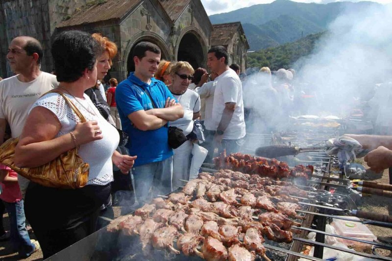 Праздничное блюдо на мангале