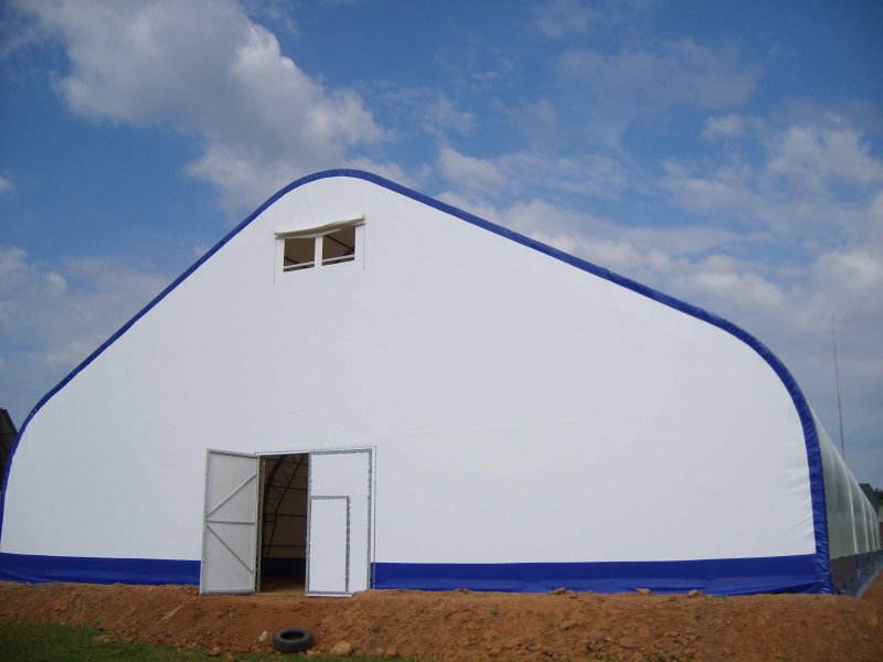 Ангар каркасно-тентовый 8х14м (ПВХ 650гр/м2- 2 слоя)