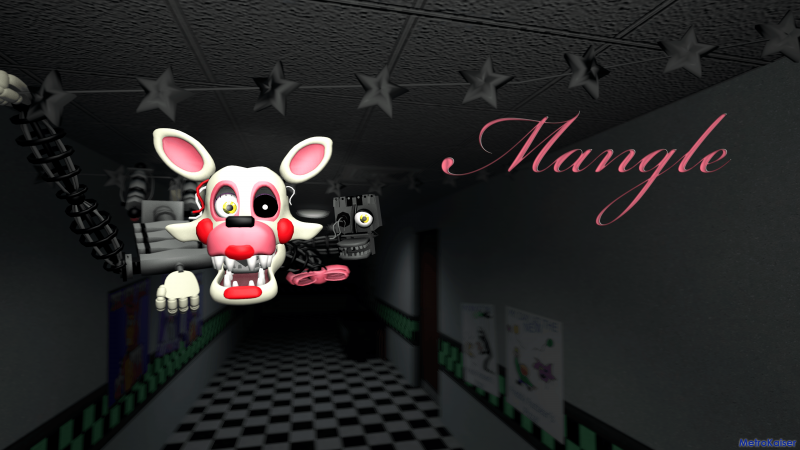 FNAF 2 Олд Фокси и Мангл