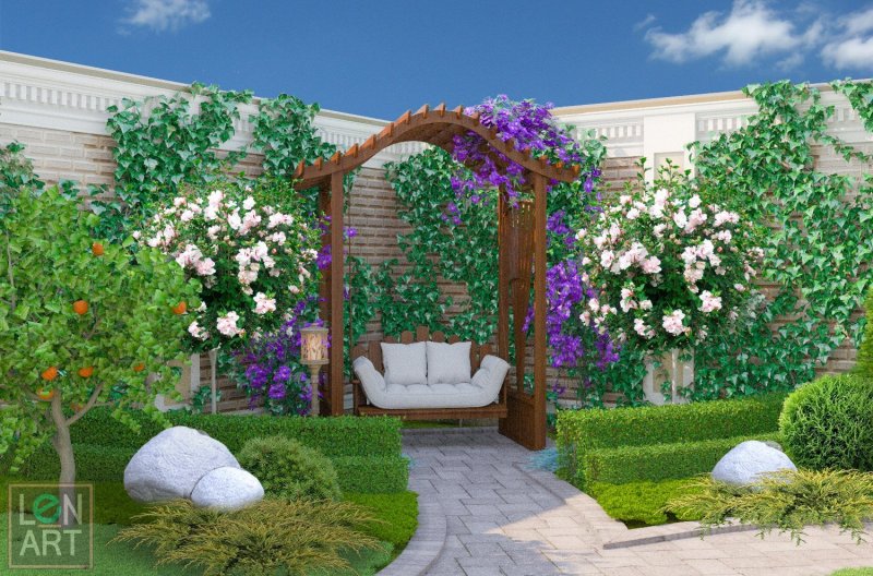 Качели в ландшафте