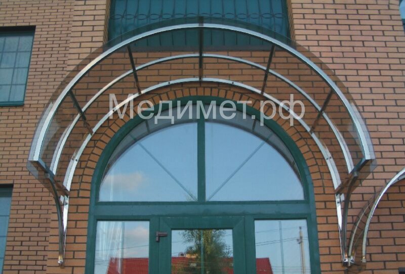 Арочный козырек из нержавеющей стали