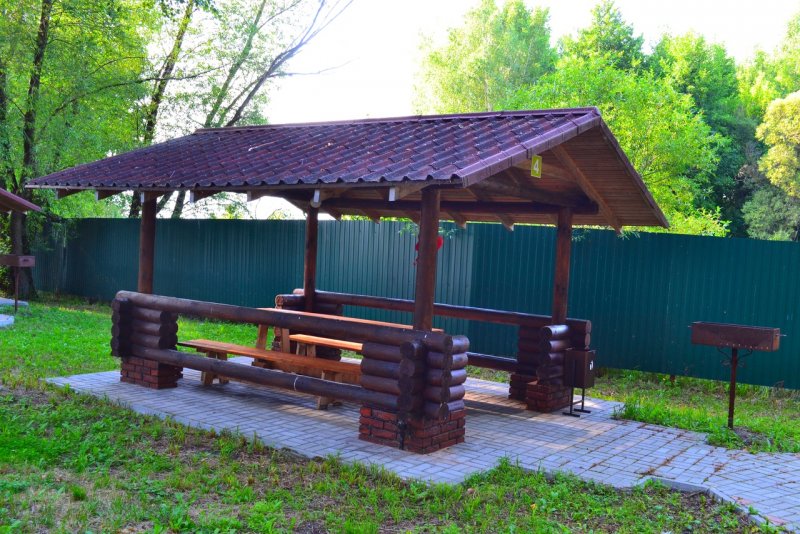 Металлочерепица на беседке