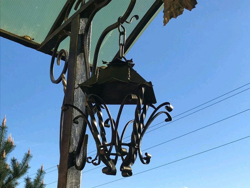 Уличный фонарь ковка