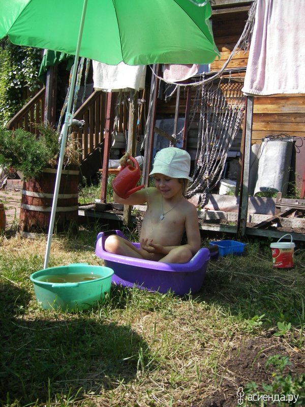 Летом на даче загораем