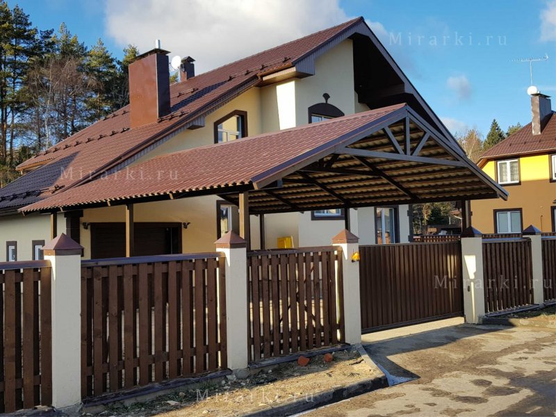 Забор с крышей