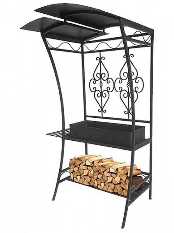 Мангал с крышей Grill area 140,2х118,6х209,4см сталь 3мм