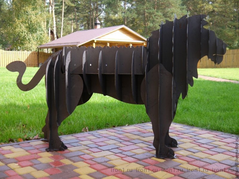 Мангал 3д Лев