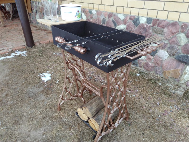 Мангал из станины