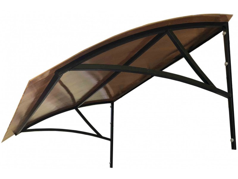 Козырьки Krovent из поликарбоната 1200х930х280 бронзовый (корич. Кроншт)