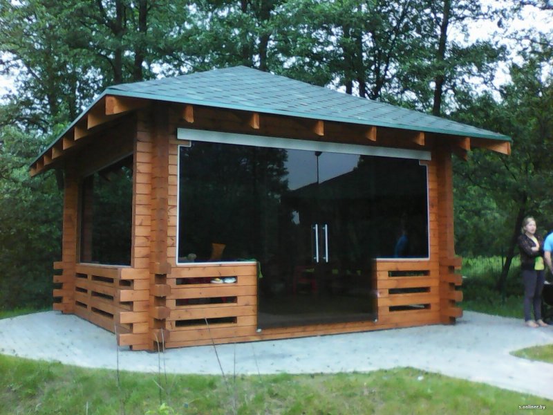Красивые беседки из бруса