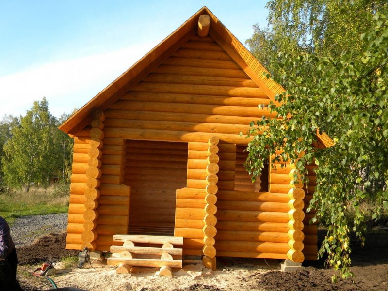 Фронтон бани фото
