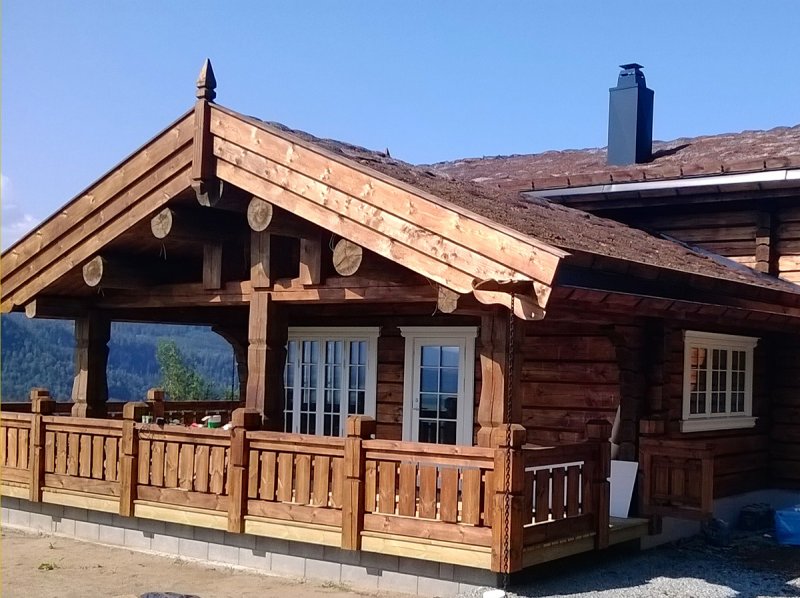 Норвежские дома из бревна