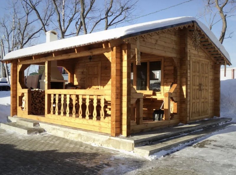 Банька с беседкой