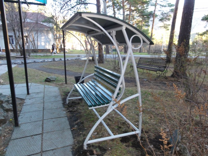 Качели из ПВХ труб