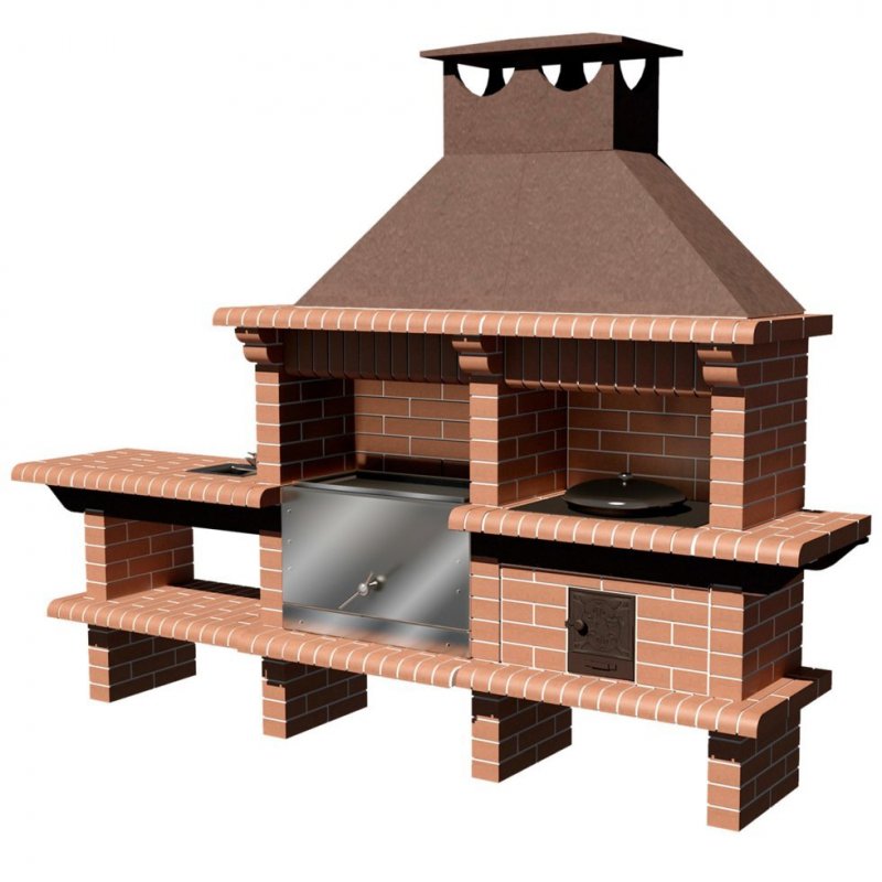 Барбекю Grillkoff стационарное б10, 88x39,5x80 см