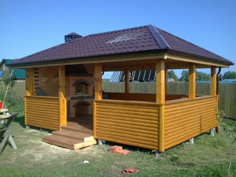 Деревянные беседки из бруса