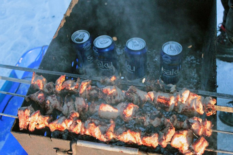 Шашлык зимой