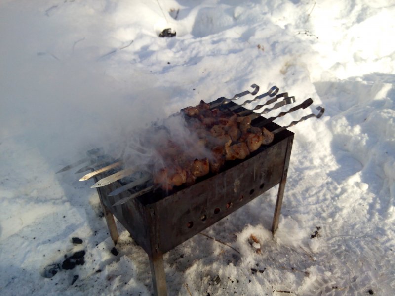 Мангал зимой
