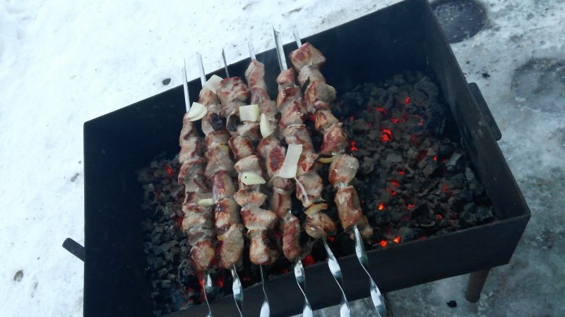 Шашлык зимой
