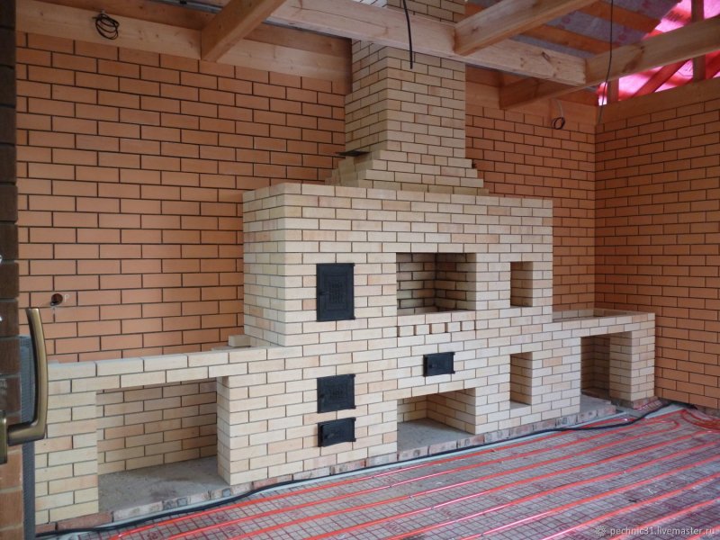 Мангал из огнеупорного кирпича