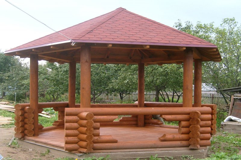 Беседка из термодревесины