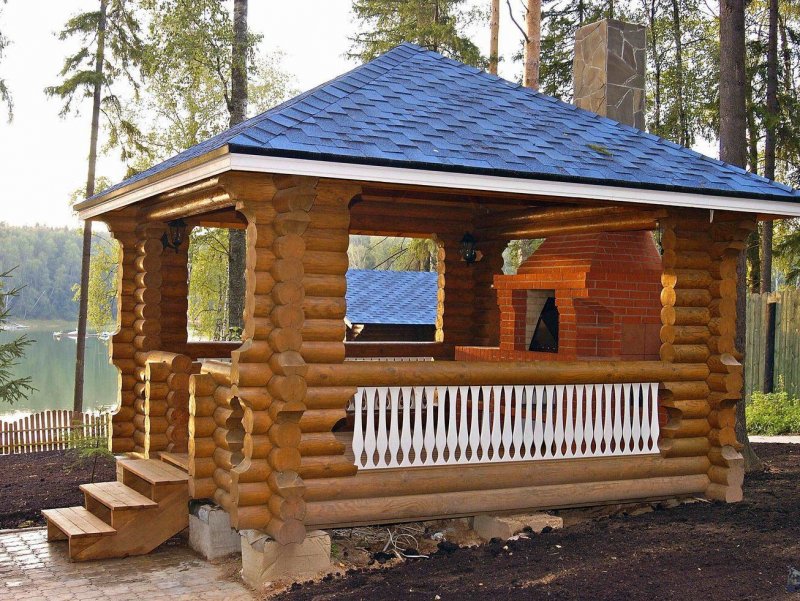 Рубленные беседки