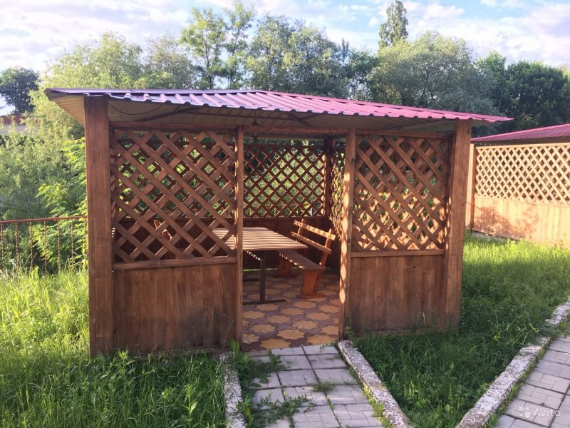 Шалаш по типу беседки