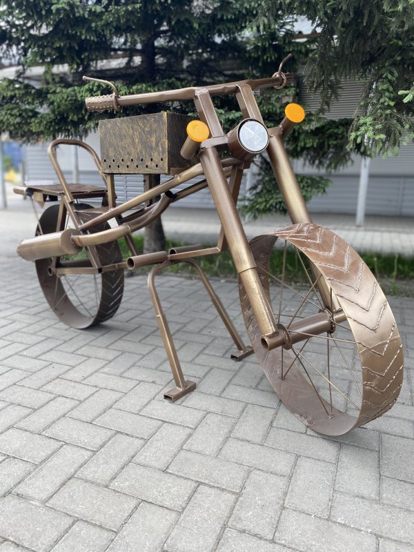 Мангал в виде мотоцикла