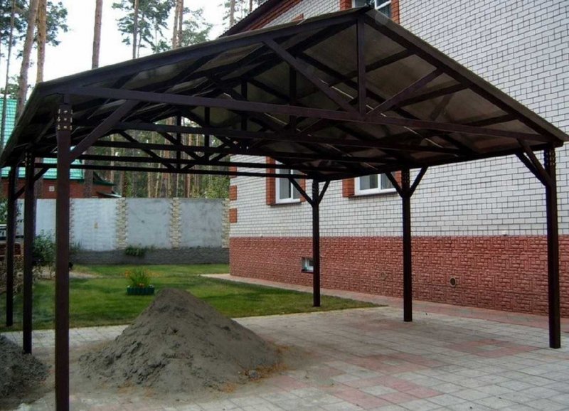 Металлические навесы для автомобилей