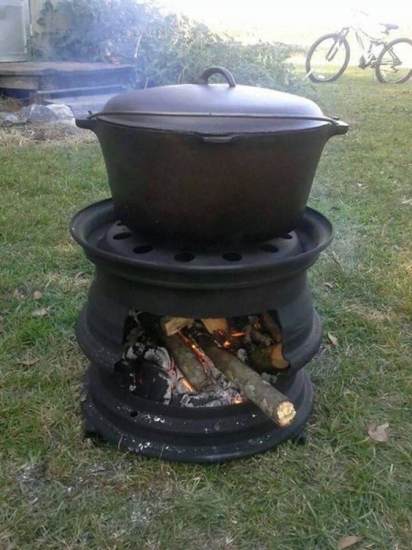 Жаровня из колесного диска