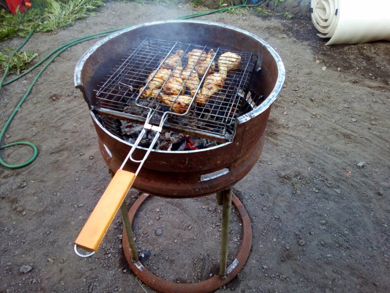 Жаровня из колесного диска