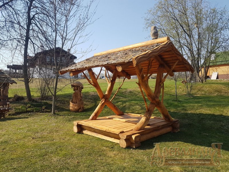 Деревянные песочницы из бревна