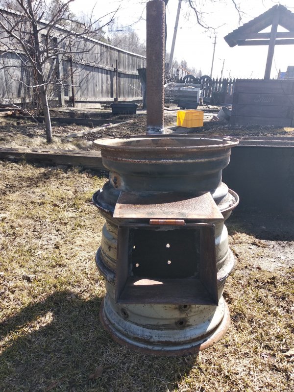 Жаровня из колесных дисков
