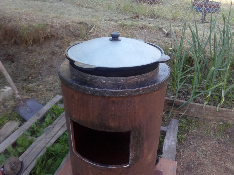 Печь для казана из блоков